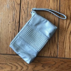 Silver Rhinestone Clutch